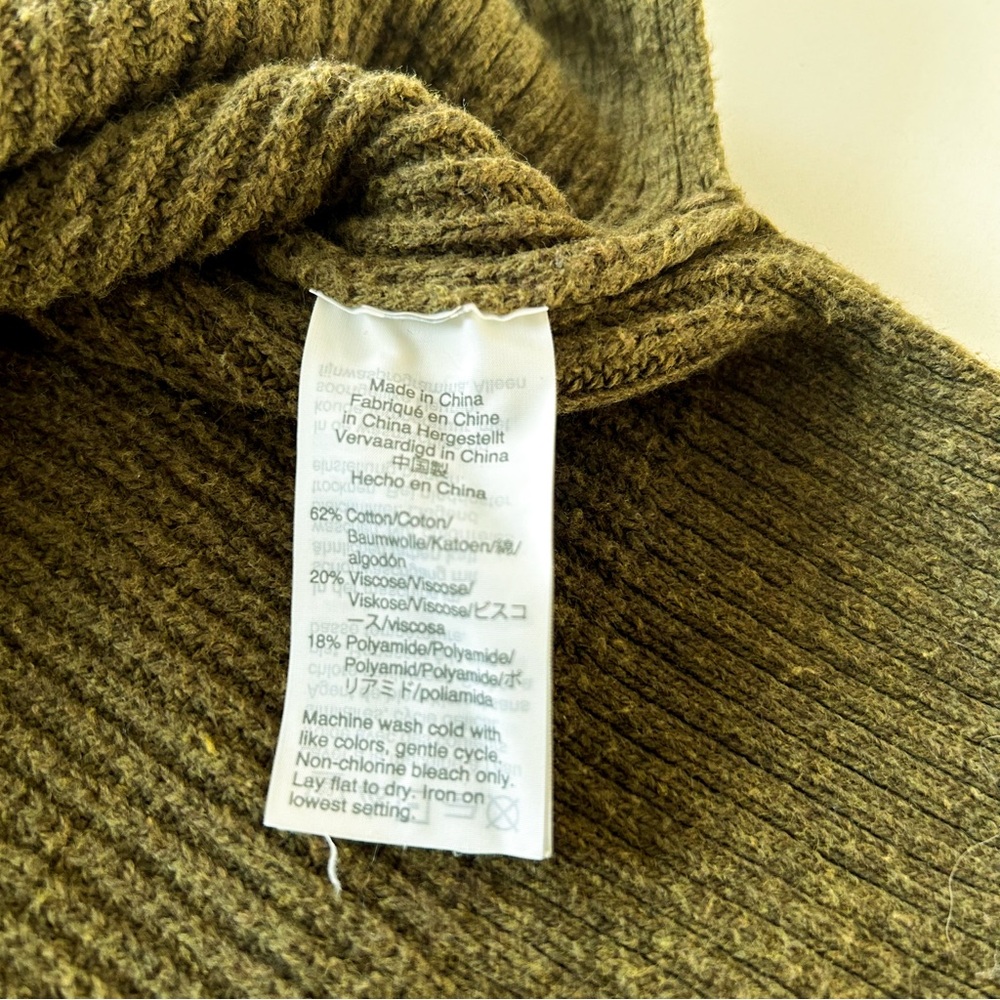 Madewell Thompson Pocket Pullover Sweater Heather Elm Green Size M - Picture 14 of 16